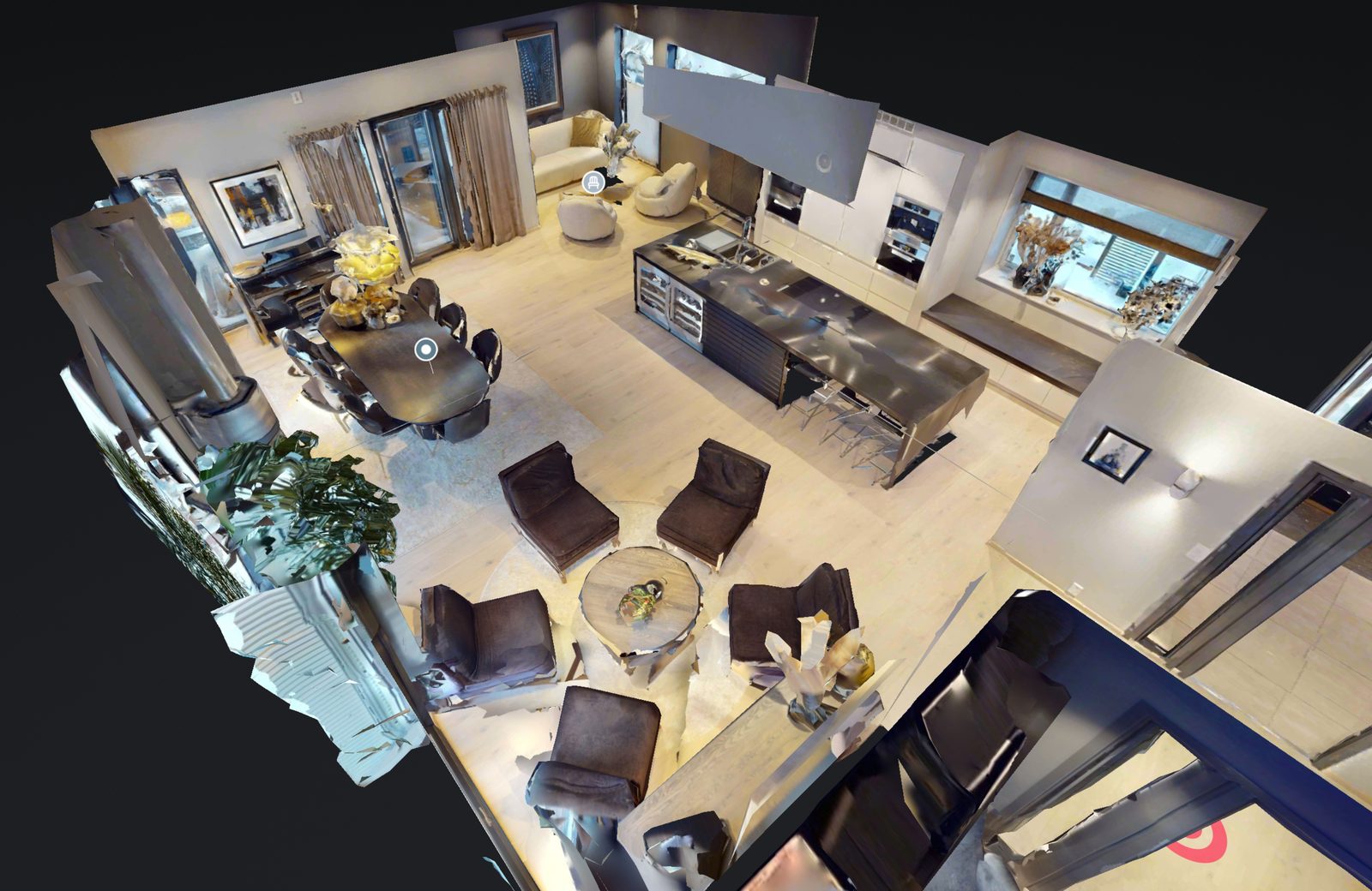 Dollhouse-visning av bolig